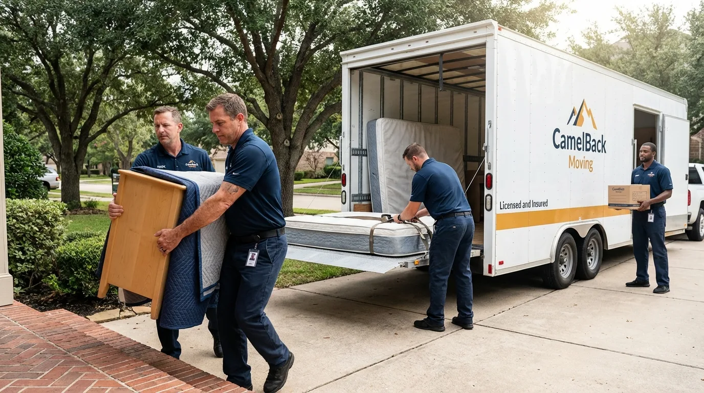 Crew loading residential truck for cross-state move from Valdez, AK